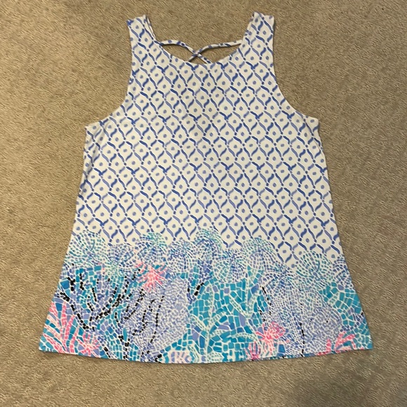 Lilly Pulitzer Tops - EUC Lilly Pulitzer Kristen Tank Top Multi Sea La Vie Engineered